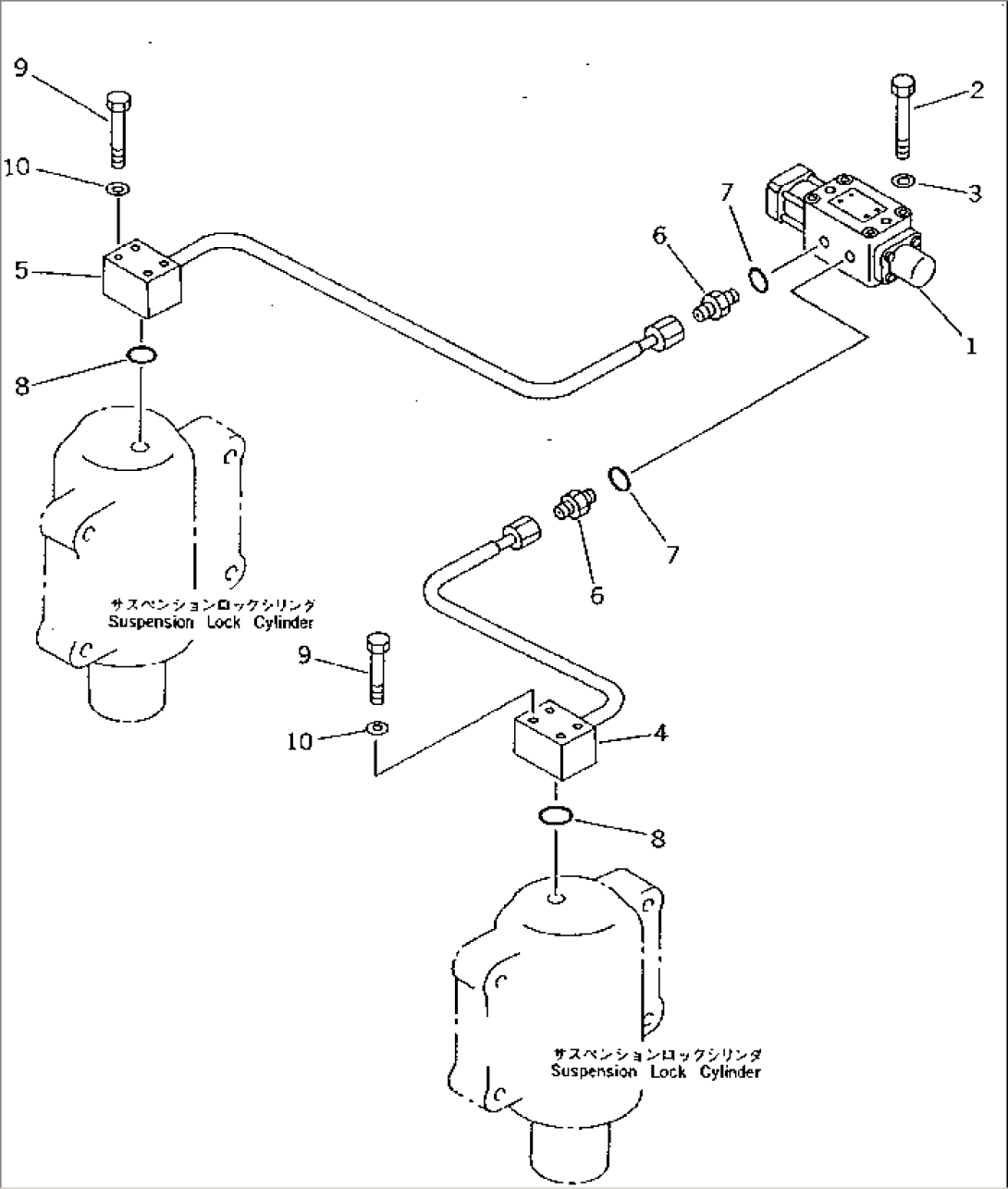 SUSPENSION LOCK CYLINDER PIPING (1/2)(#10067-)