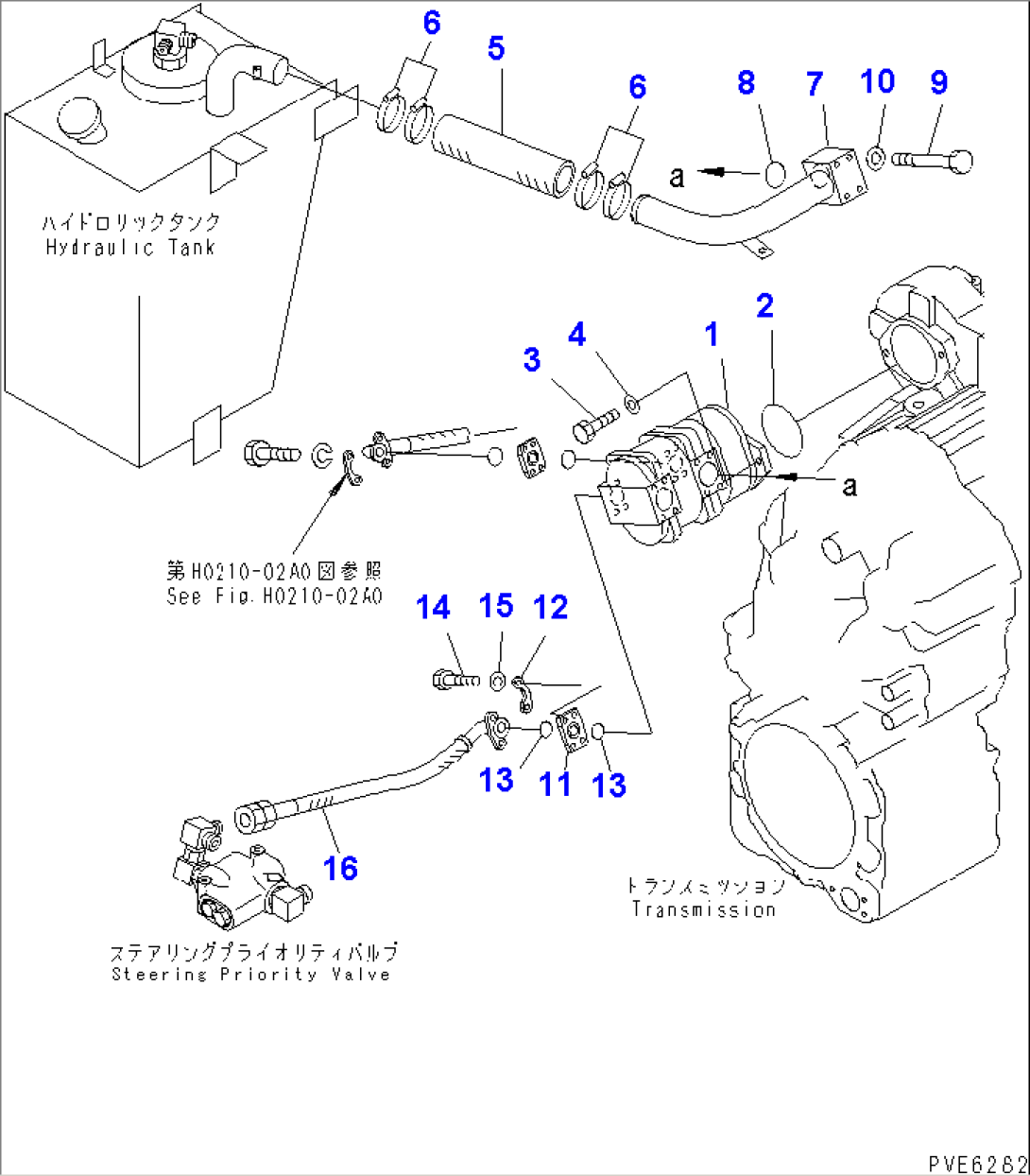 HYDRAULIC PUMP (SUCTION AND DELIVERY LINE) (WITH EMERGENCY STEERING)