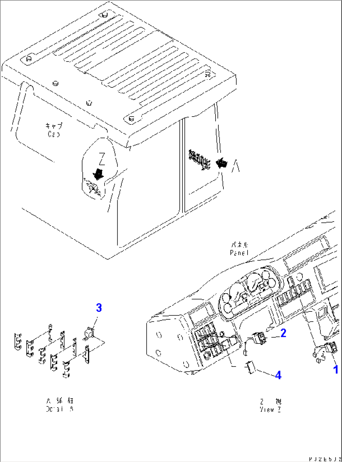 CAB ELECTRICAL (WITH EXHAUST BRAKE AND SIDE LAMP)