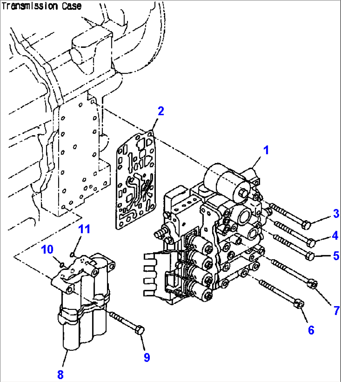 FIG NO. F4350-59A0 TRANSMISSION CONTROL VALVE (1/4) (MOUNTING)