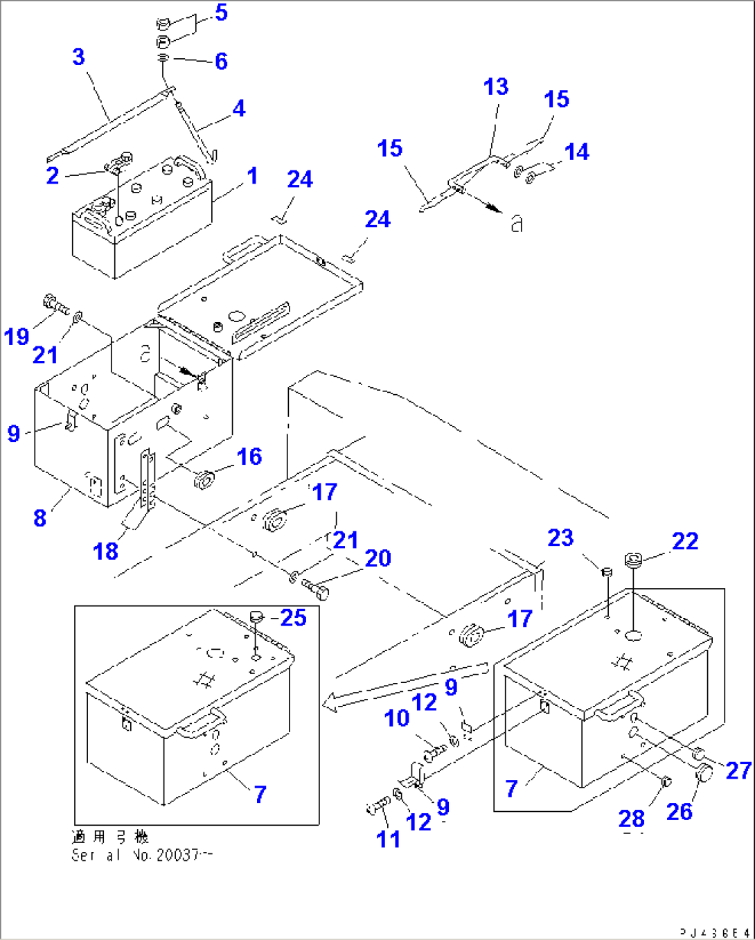 BATTERY AND BATTERY BOX(#20001-)