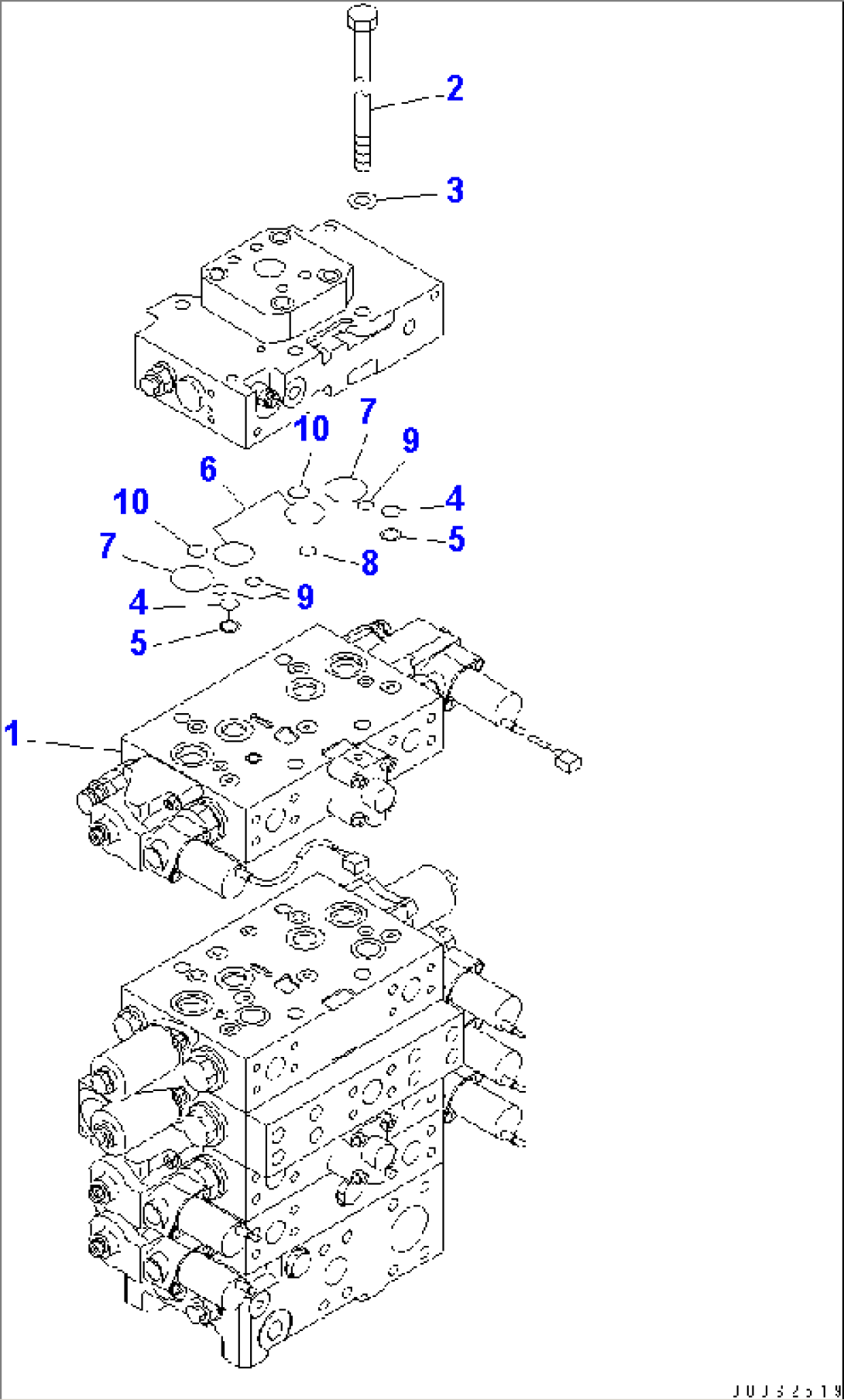 SERVICE VALVE KIT (FOR 3-SPOOL VALVE)(#55001-)