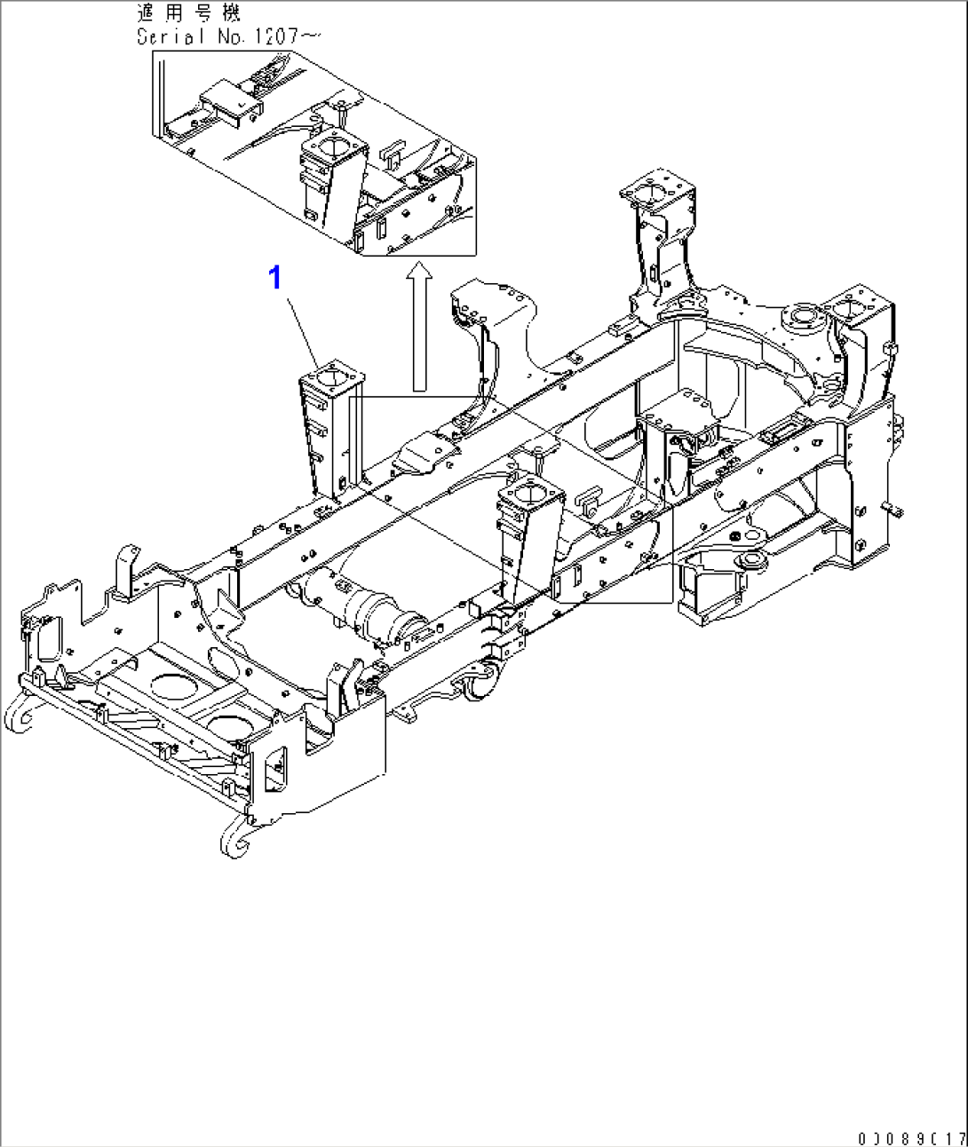 FRONT FRAME (CAB TILT WITH ELECTRIC PUMP)