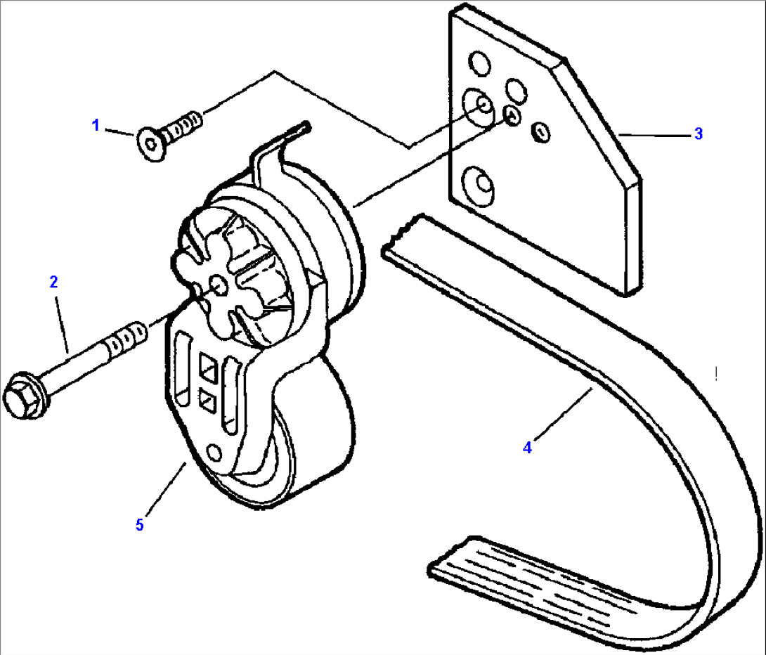 ALTERNATOR BELT AND TENSIONER HARDENED TENSIONER