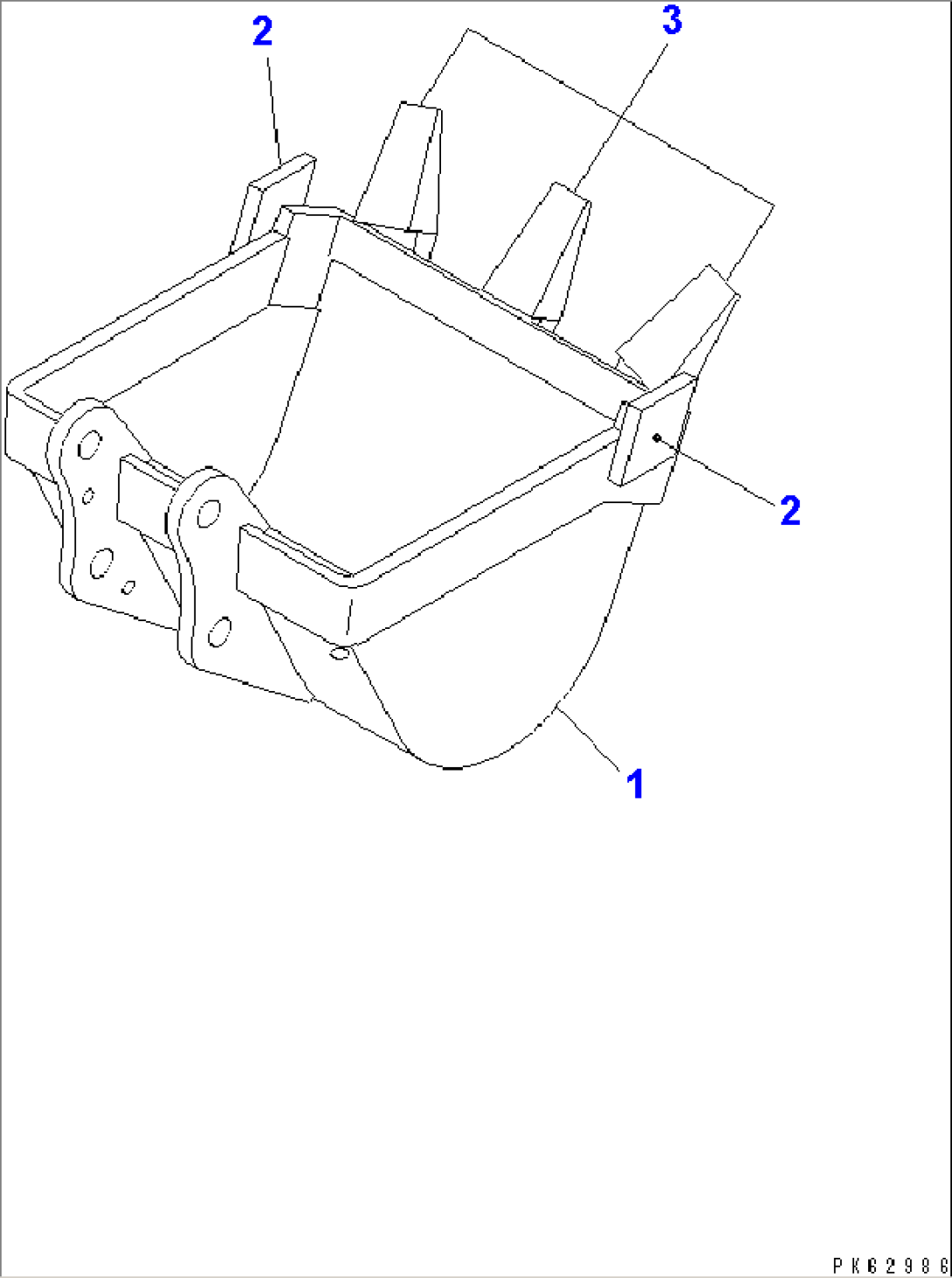 BUCKET¤ (0.02M3) (MINI 0.04M3) WIDTH 350MM