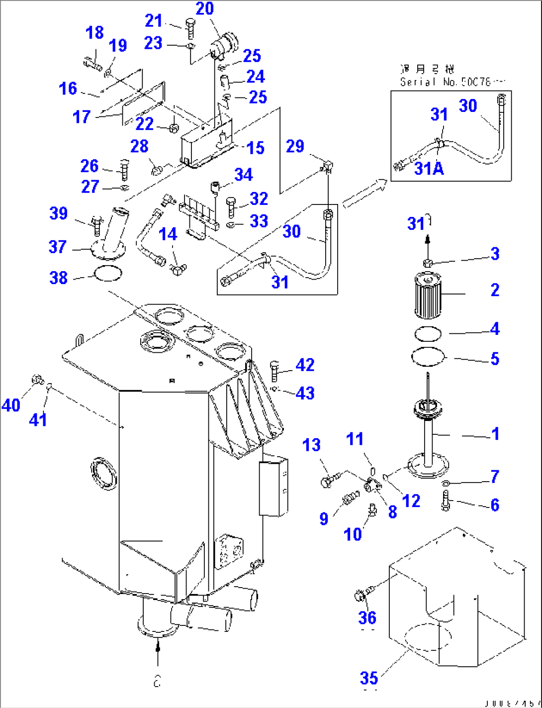 HYDRAULIC TANK (2/2) (SANDY AND DUSTY SPEC.)