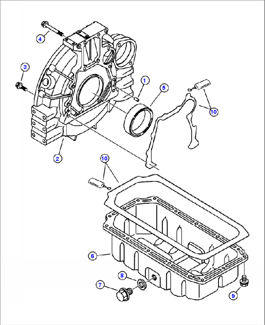 A0005-01A01 FLYWHEEL AND OIL PAN