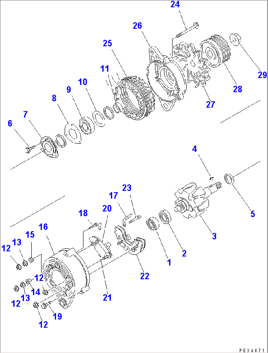 ALTERNATOR (25A) (INNER PARTS)