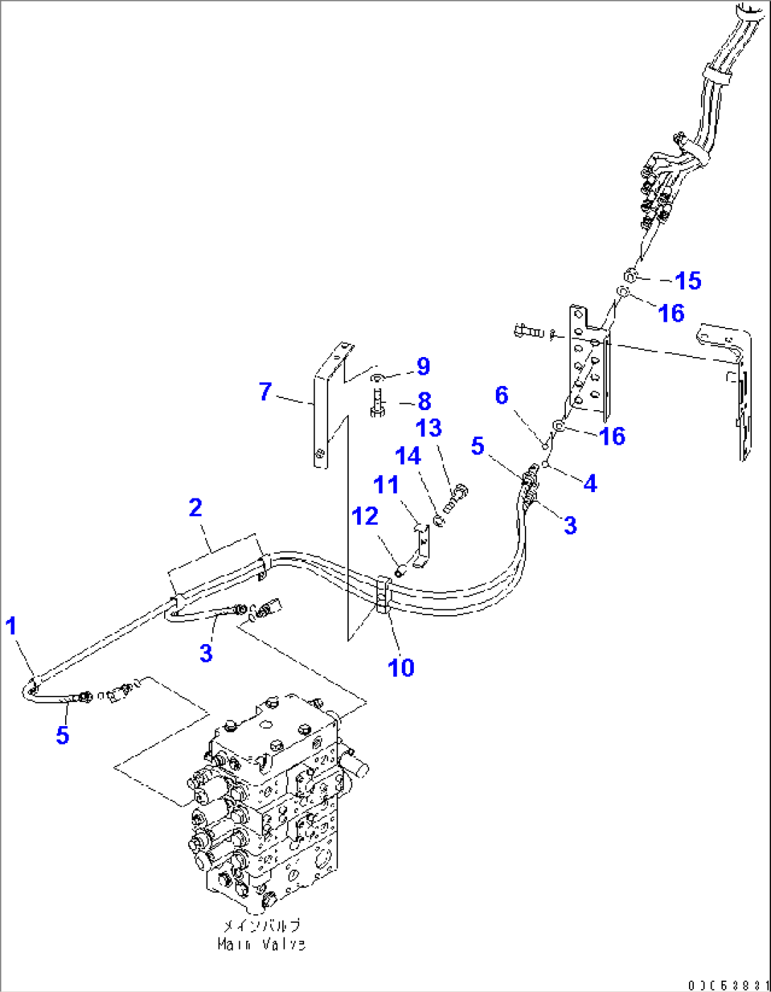 HYDRAULIC PIPING (ATTACHMENT) (PIPING)(#85001-)