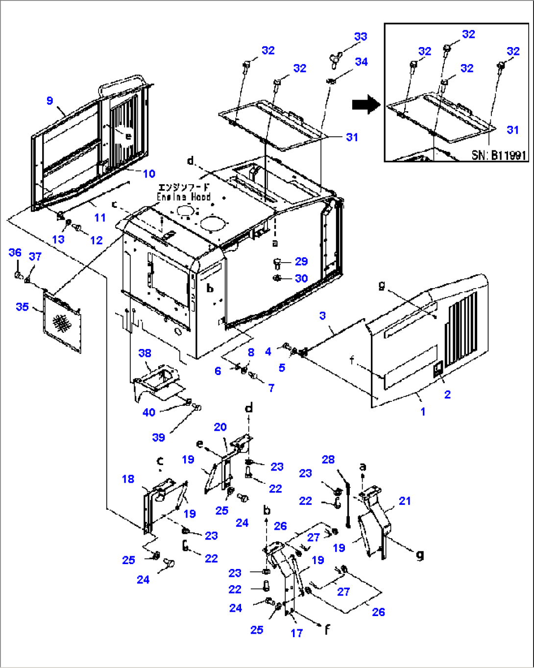 HOOD (DOOR) (TROPICAL SPEC) (FOR REVERSIBLE FAN) (#B11514-)