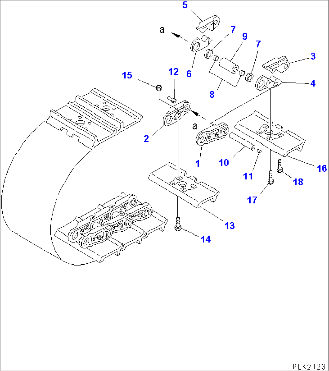 TRACK SHOE (LUBRICATE TYPE) (SINGLE GROUSER¤ WITH HOLE) (510MM WIDE)