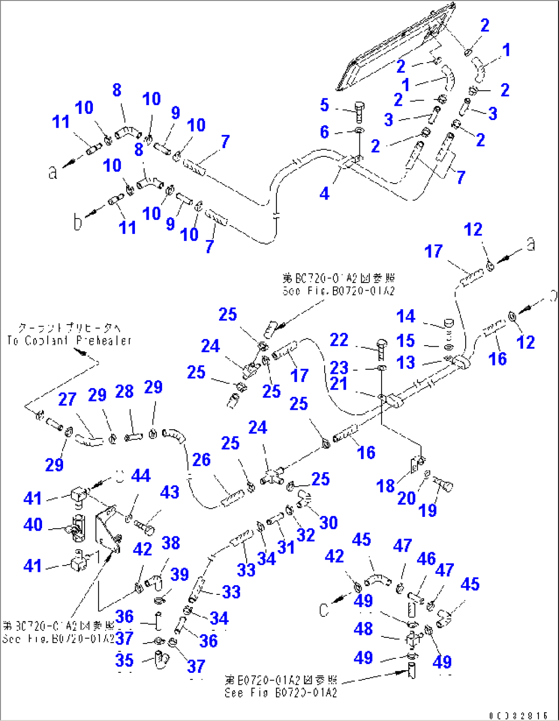 ADDITIONAL HEATER PIPING (COLD WEATHER (B) SPEC.)(#65275-)