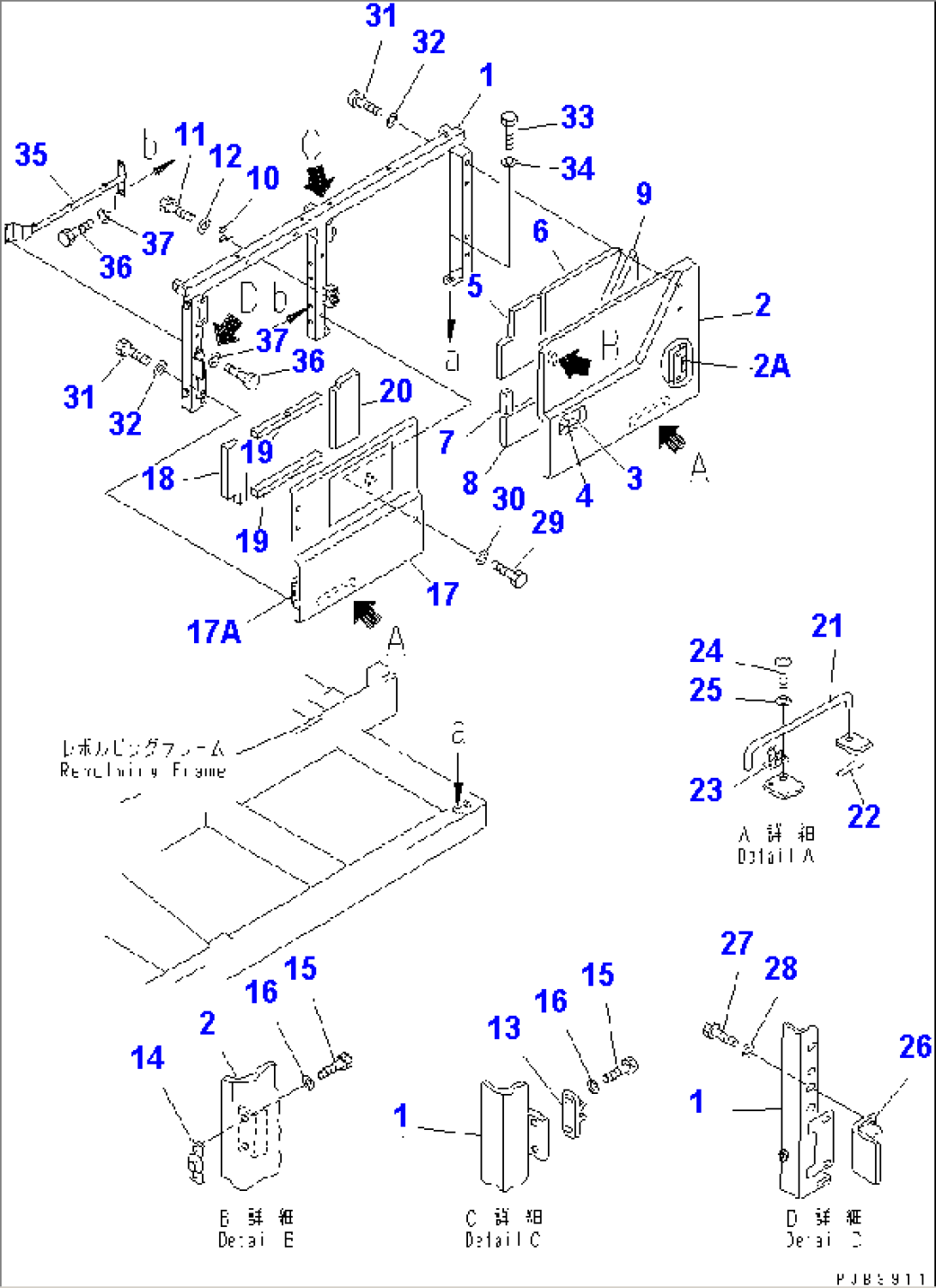 MACHINERY COMPARTMENT(LEFT SIDE DOOR)(WITH AIR CONDITIONER)(#10103-)