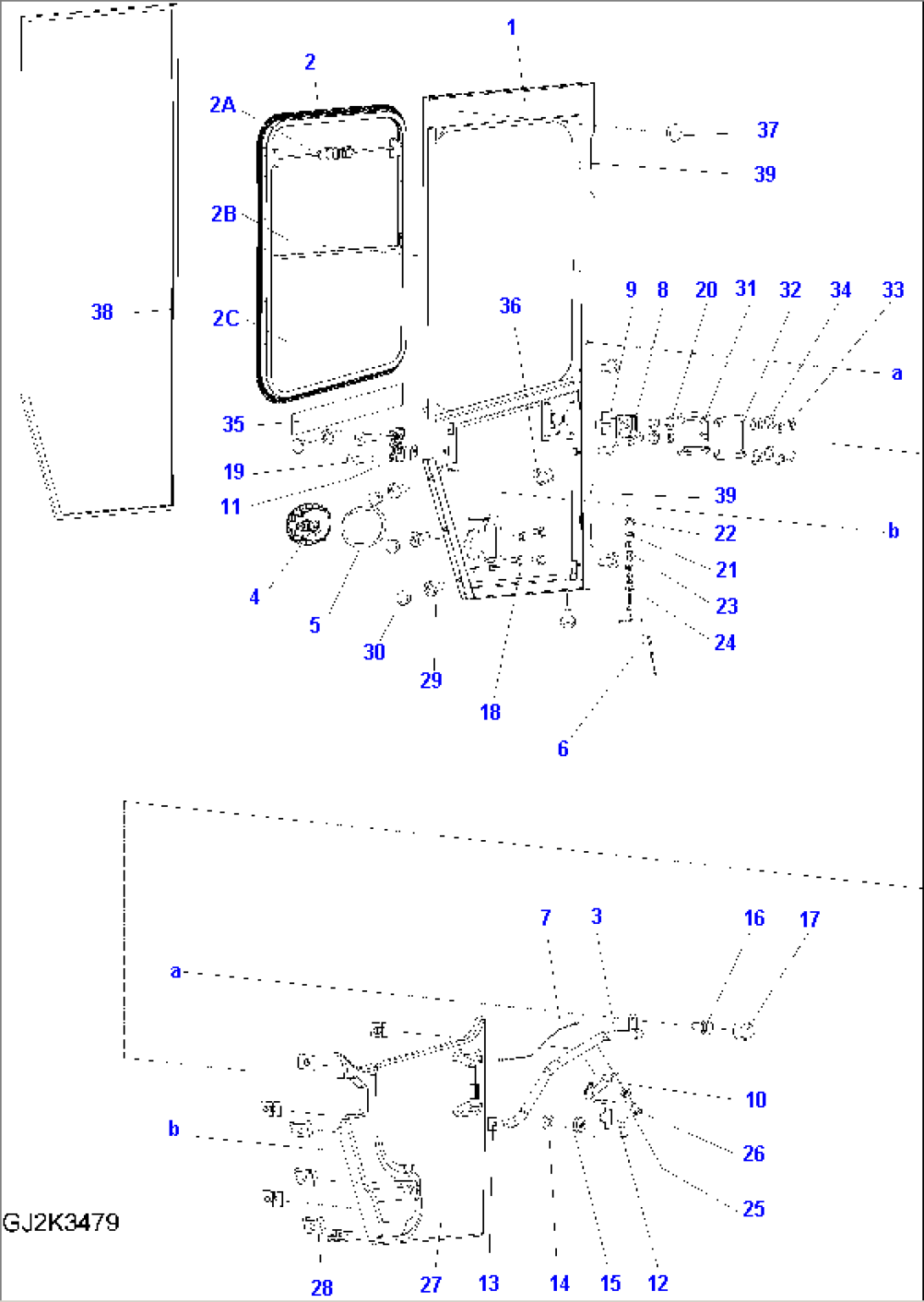 ROPS CAB (DOOR) (RHS) (INNER PARTS)