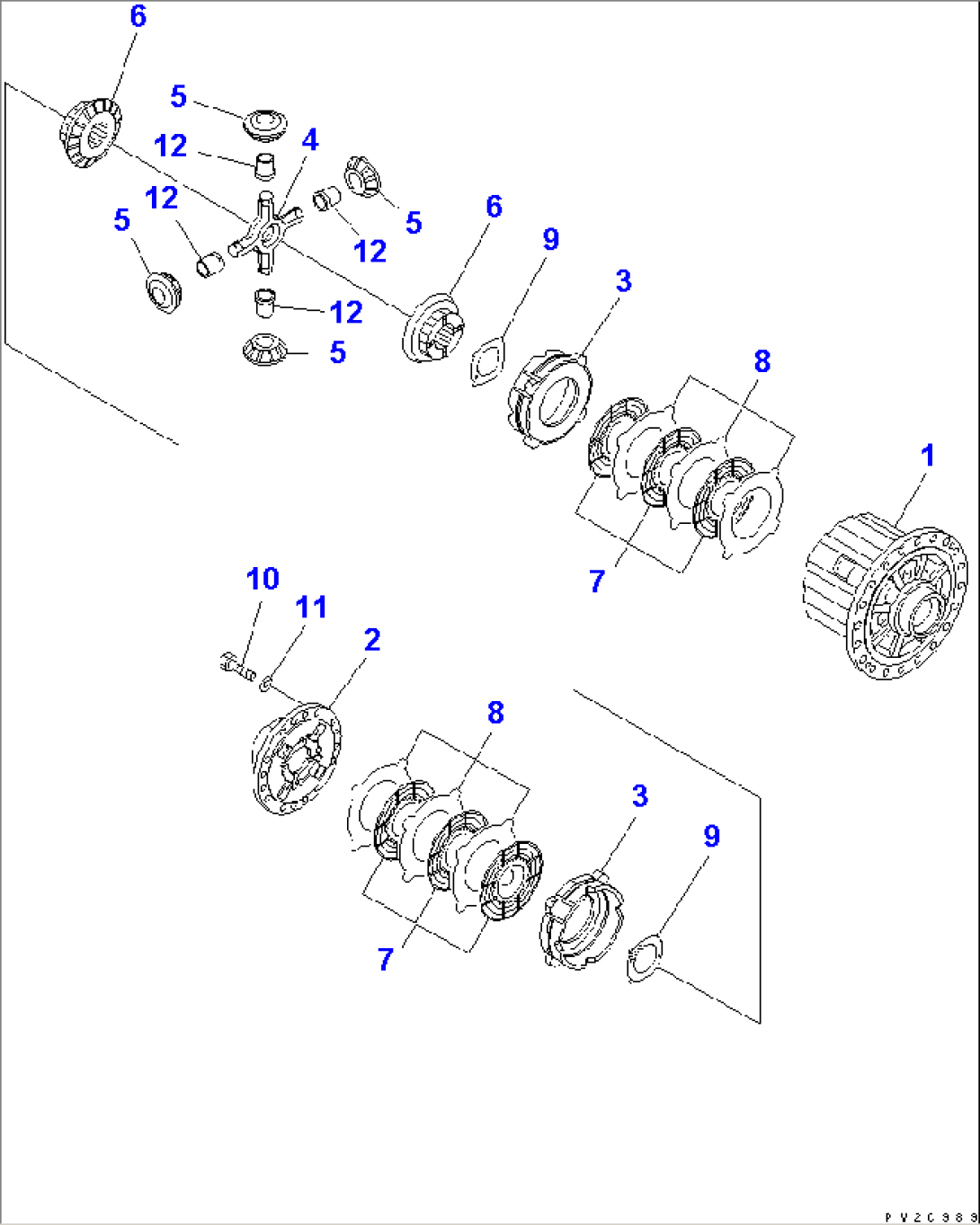 CENTER AXLE (DIFFERENTIAL LOCK)