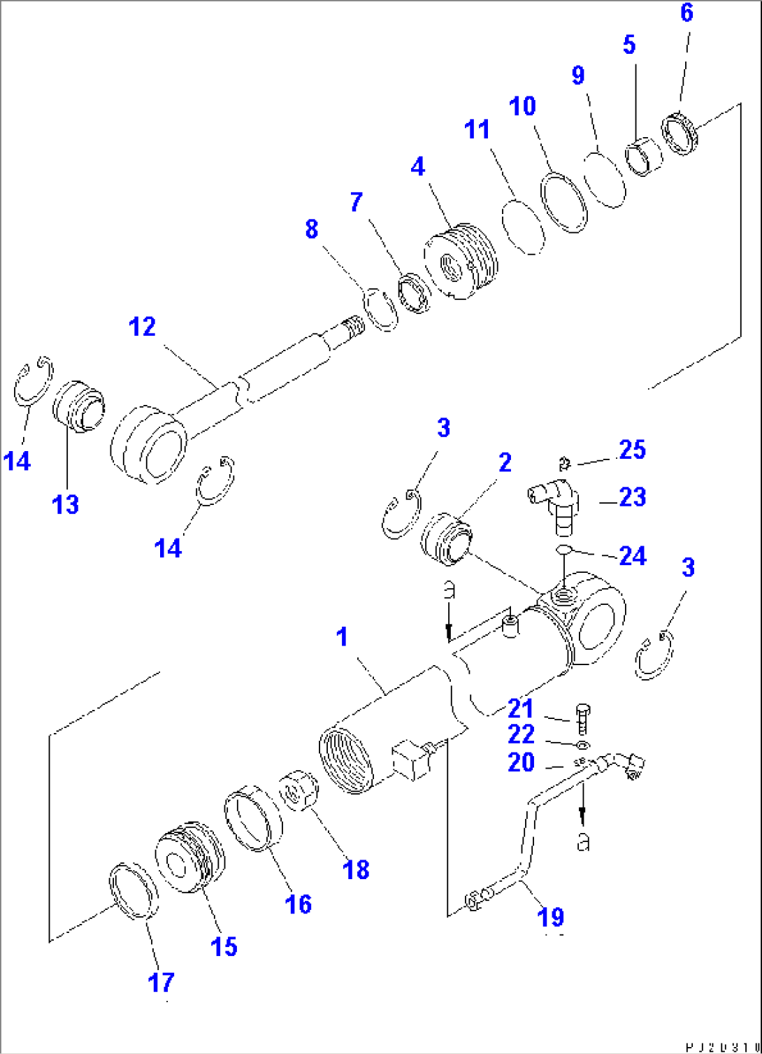 POWER TILT CYLINDER(#11174-)