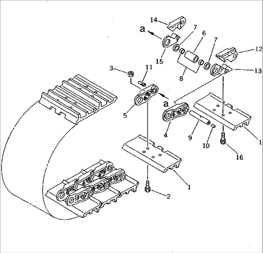 TRACK SHOE (LUBRICATE TYPE) (SEMI-DOUBLE GROUSER)