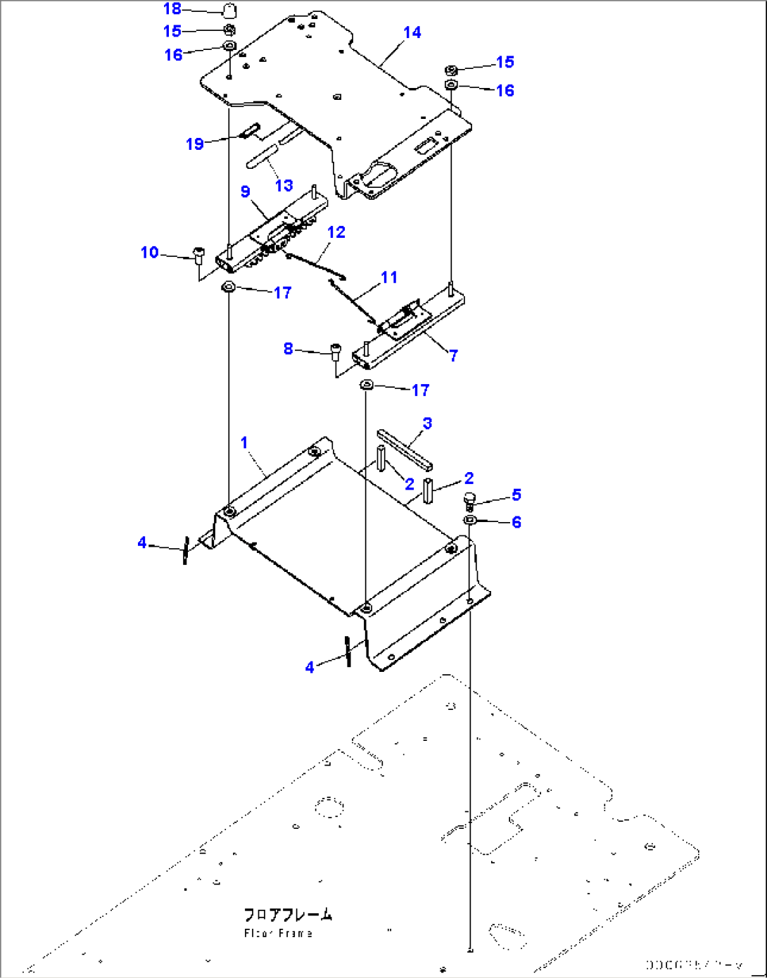 Cab, Floor, 1st Attachment Control (#30117-30258)
