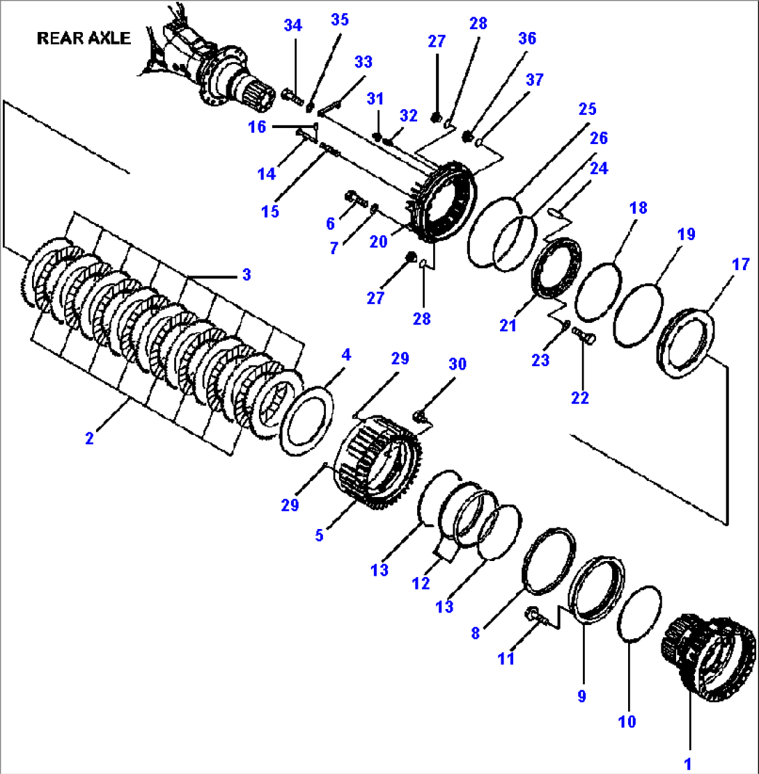 F4500-03A0 REAR AXLE L.H. FINAL DRIVE ASSEMBLY (1/2)