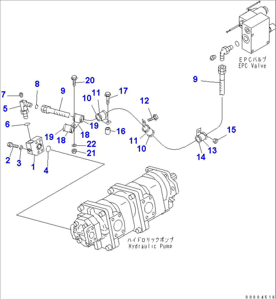 HYDRAULIC PIPING (PUMP TO E.P.C. VALVE)