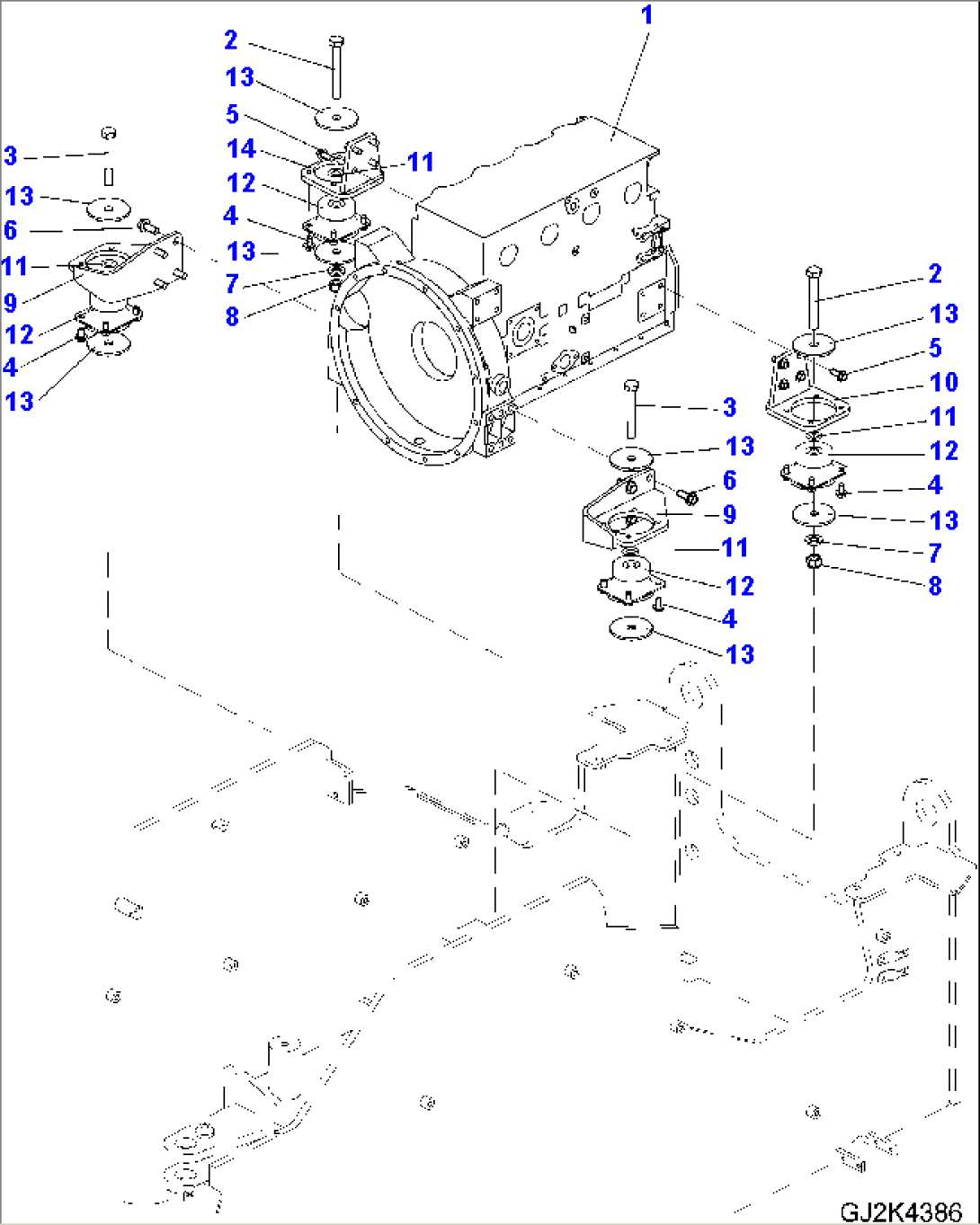 ENGINE, ENGINE MOUNTING