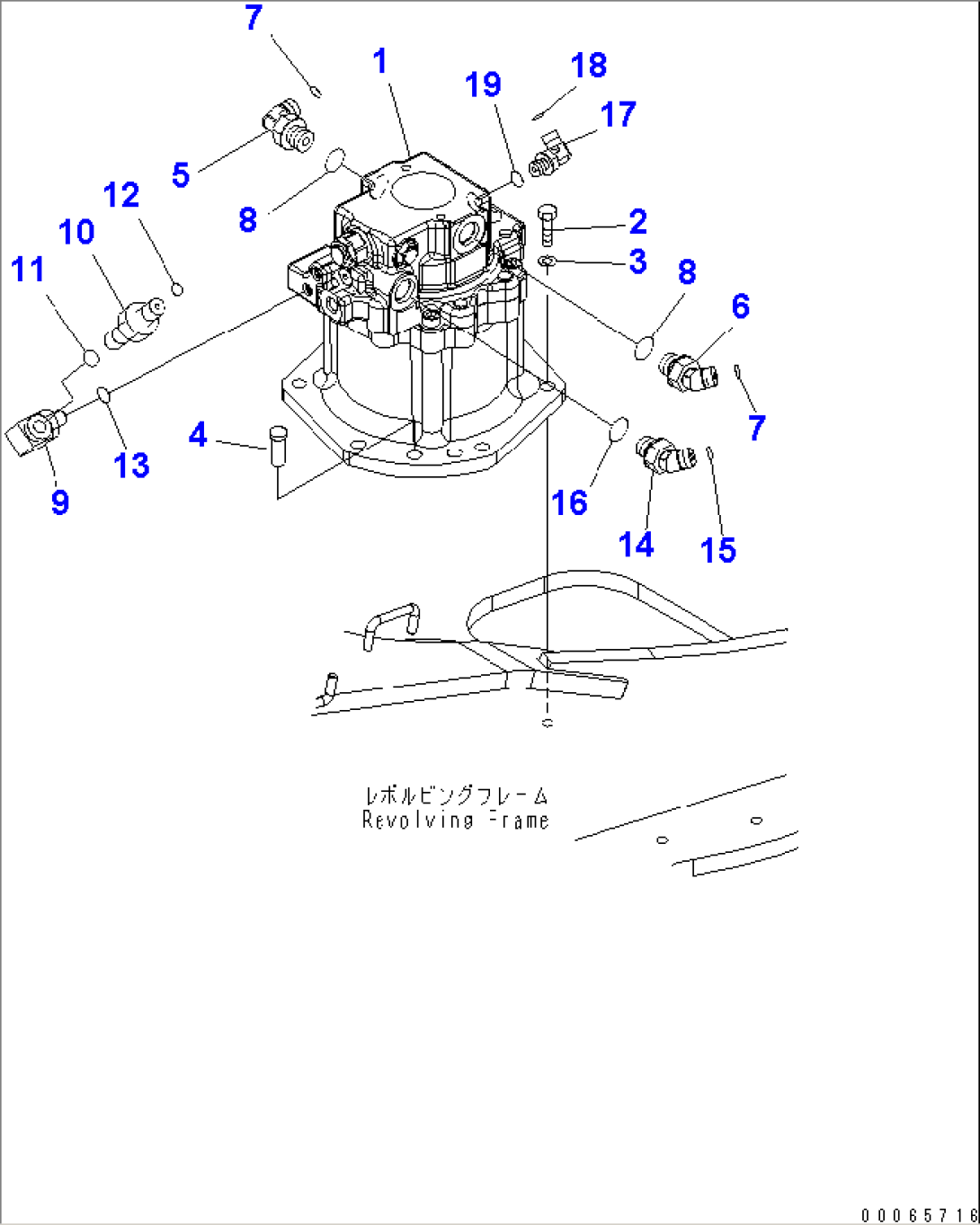 SWING MACHINERY AND MOTOR (CONNECTING PARTS)(#15001-)