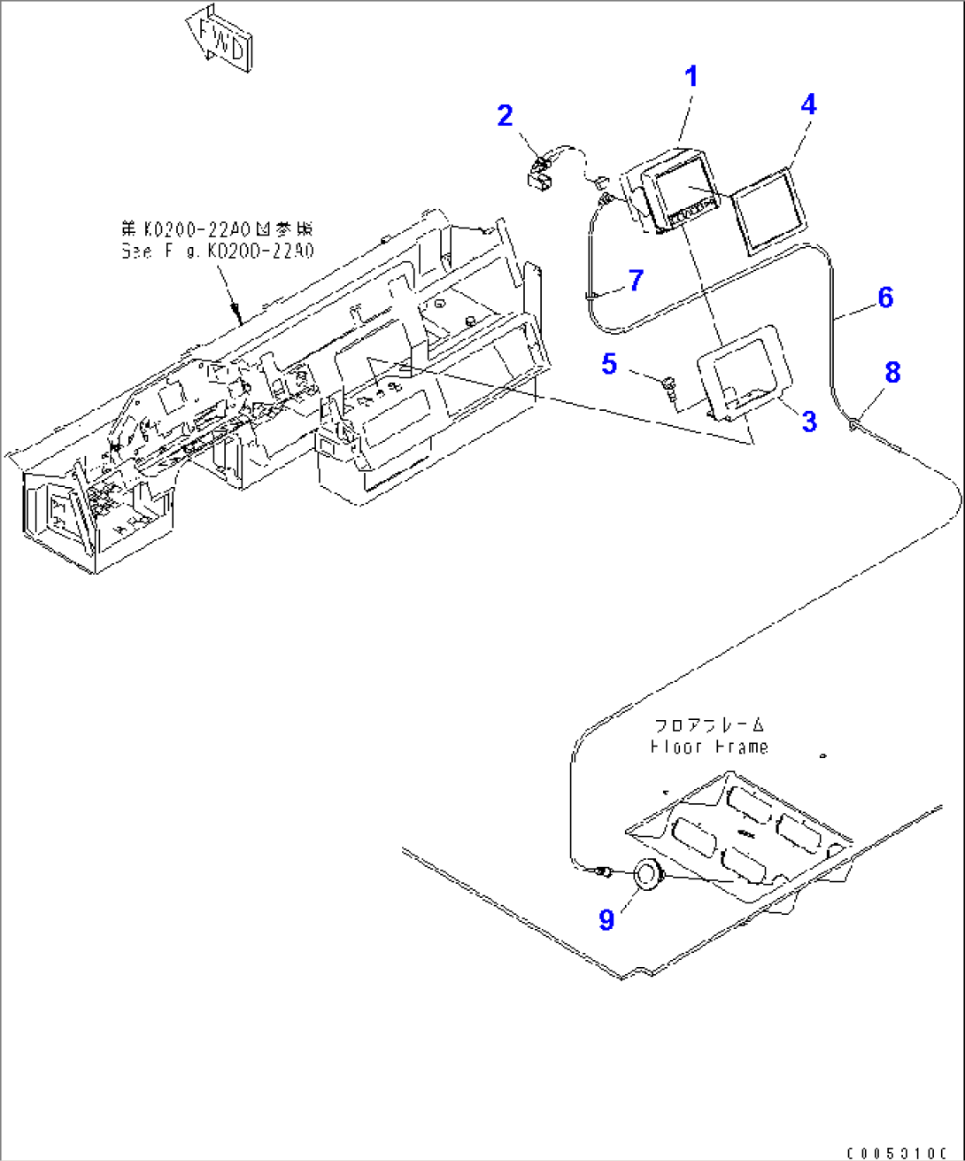 FLOOR (REAR MONITOR)(#11001-)