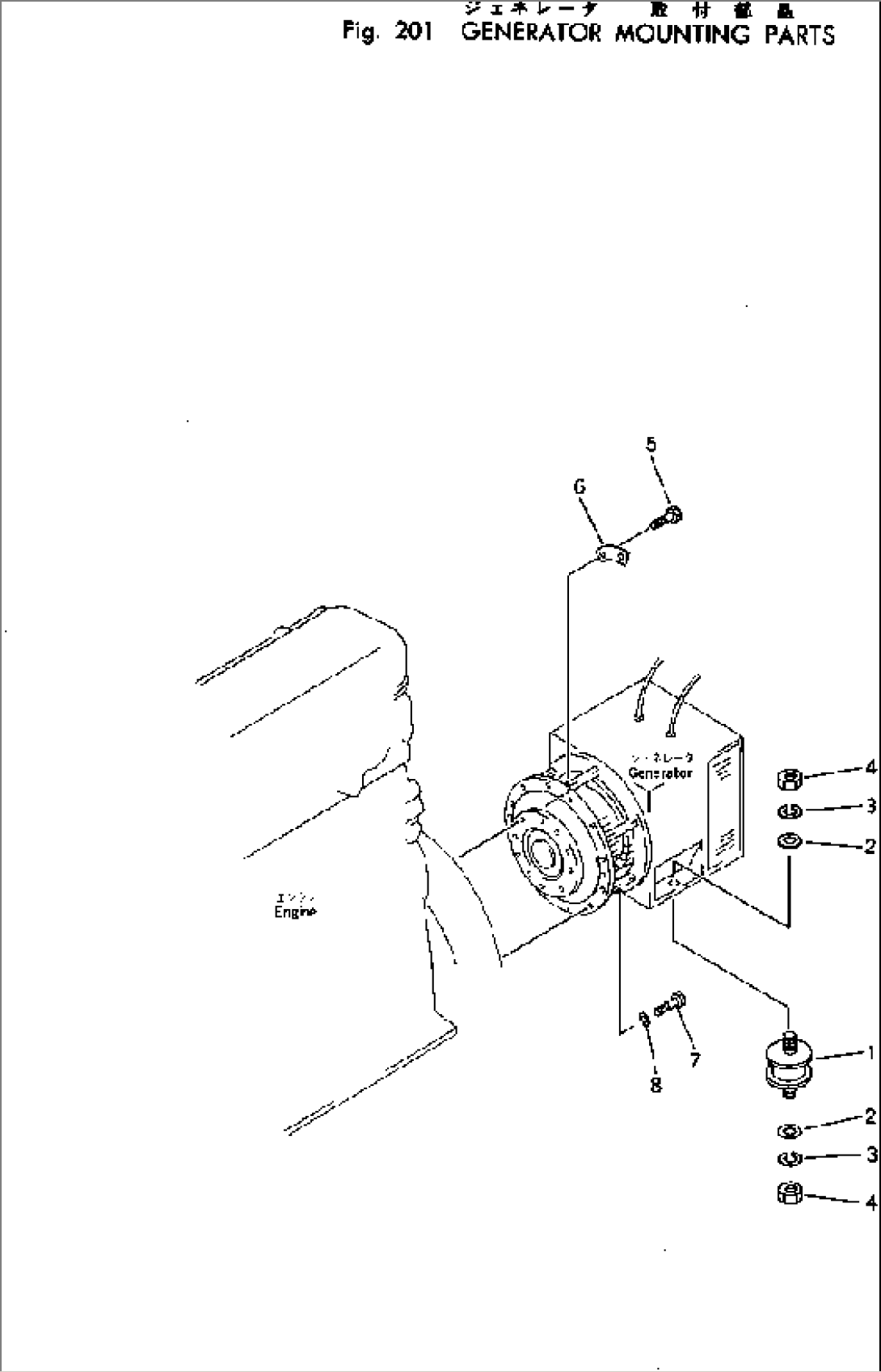 GENERATOR MOUNTING PARTS