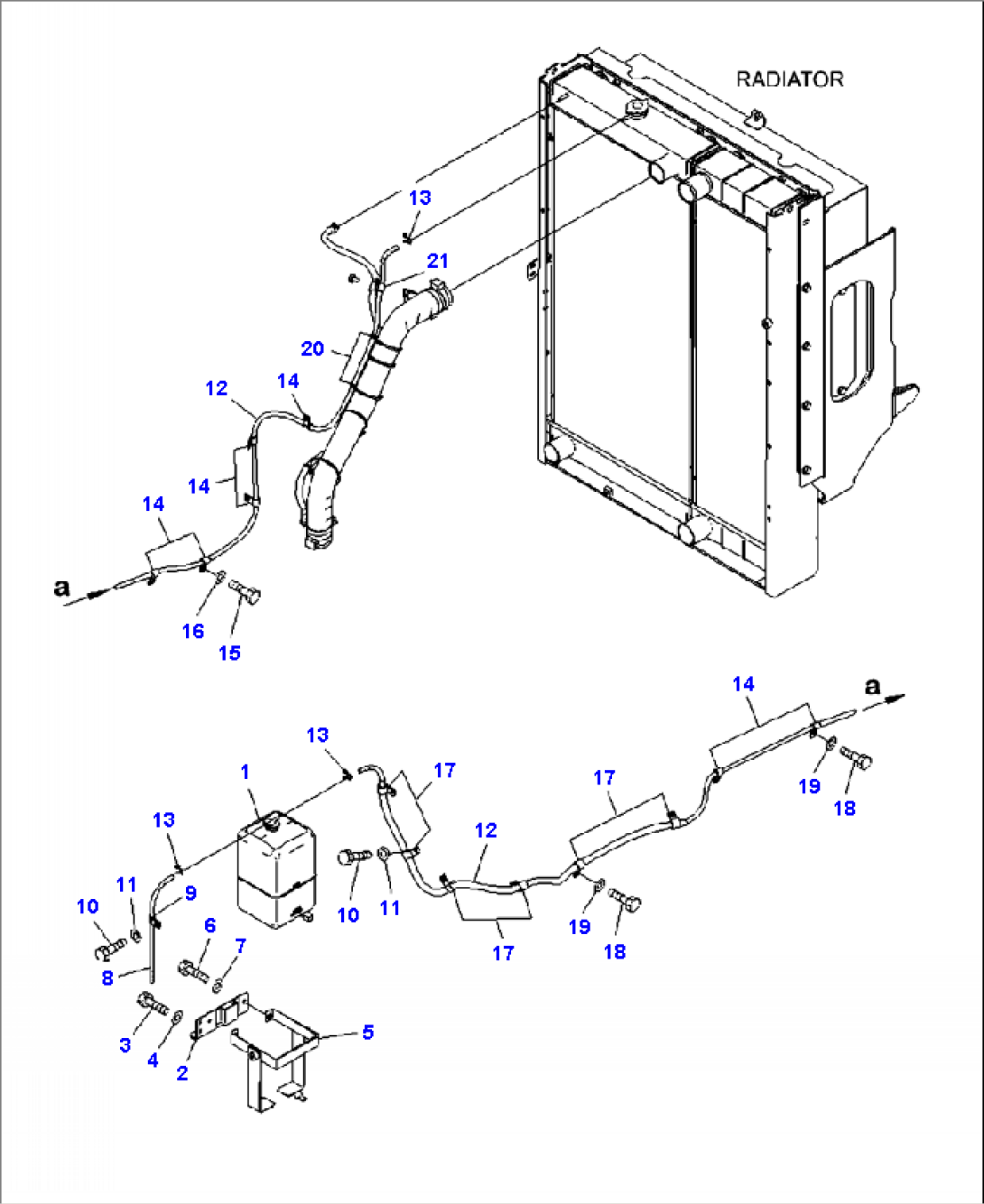 C0110-11A0 RADIATOR RESERVOIR TANK AND PIPING