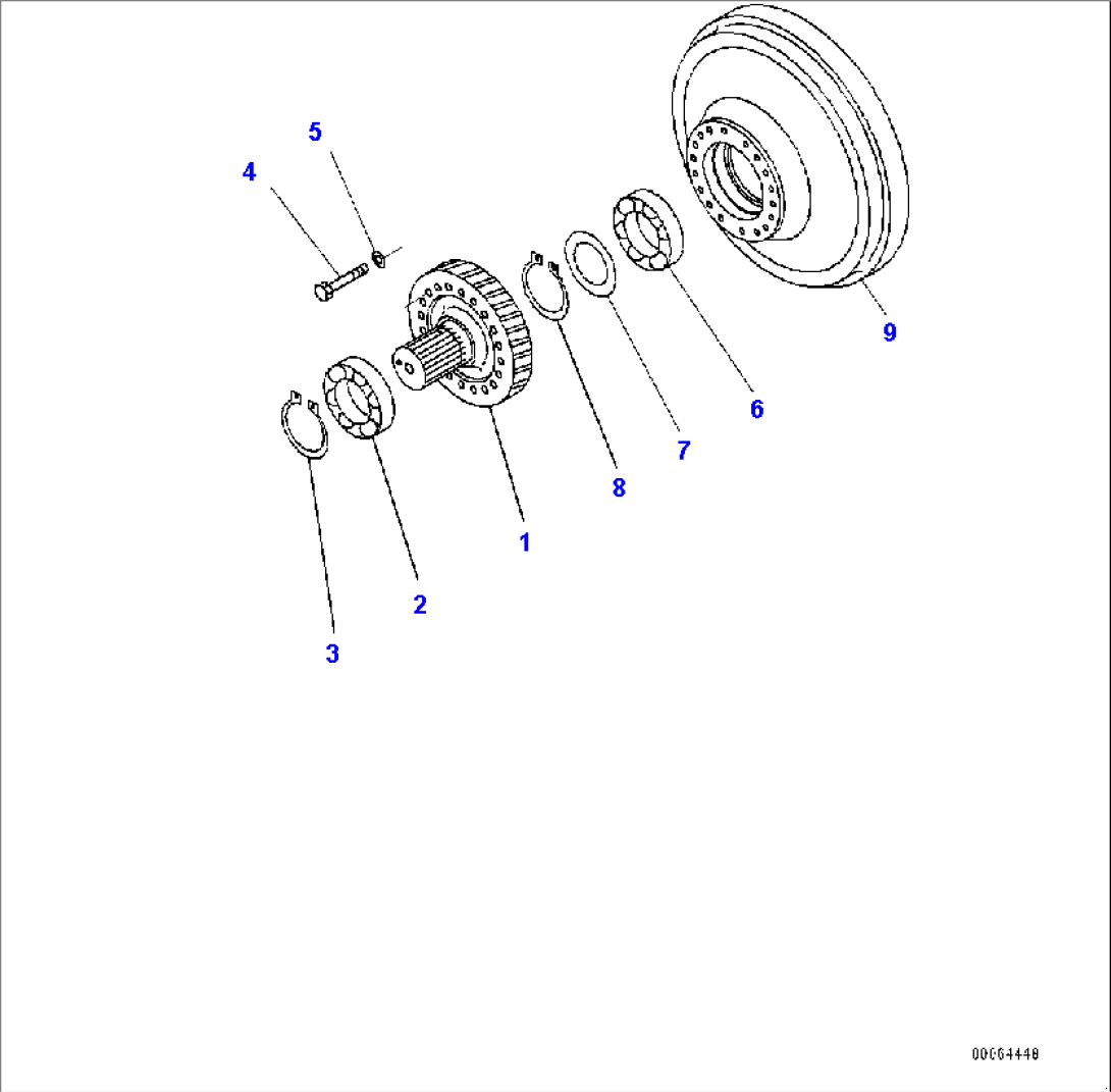 Power Train, Input shaft and Drive Case (#85077-)