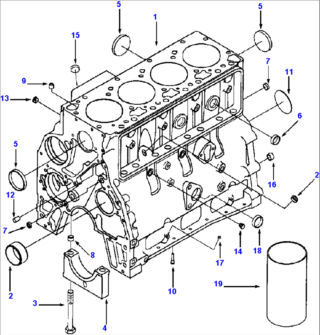 CYLINDER BLOCK - ENGLISH THREADS