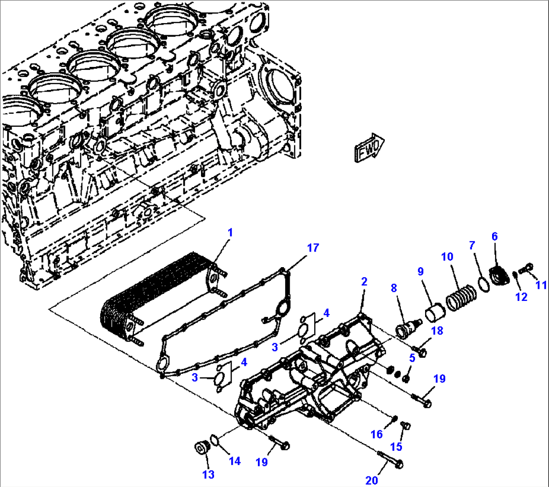 A3112-B8A1 ENGINE OIL COOLER