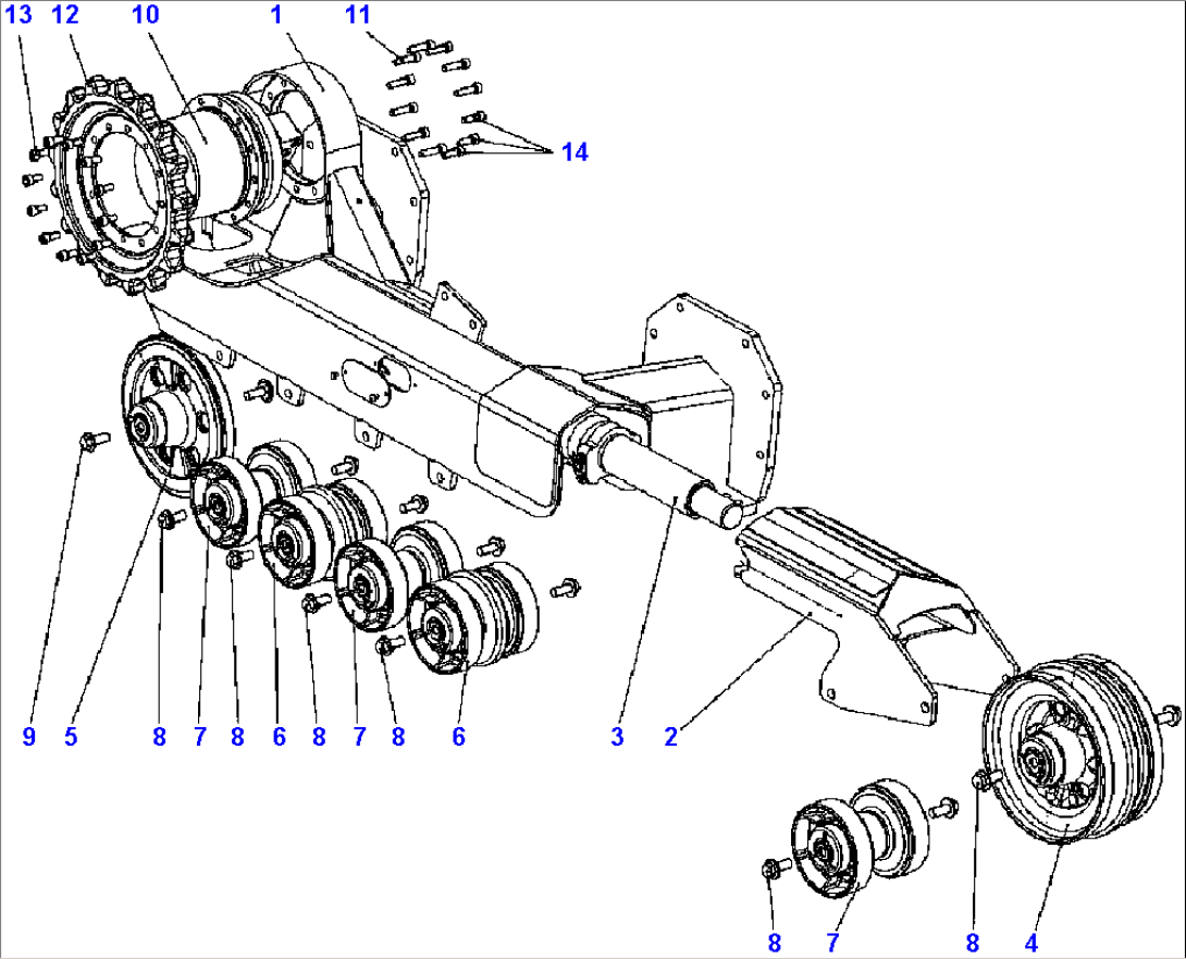 R0100-0100 TRACK FRAME ASSEMBLY RIGHT SIDE