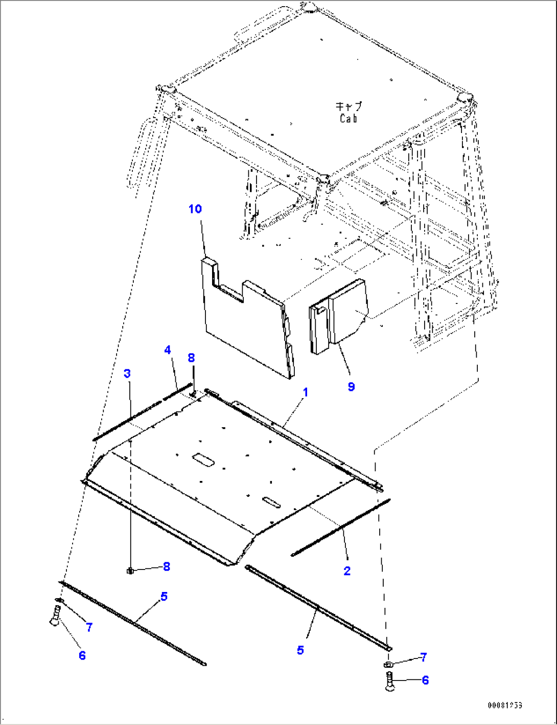 Cab, Roof Pad (#2848-)