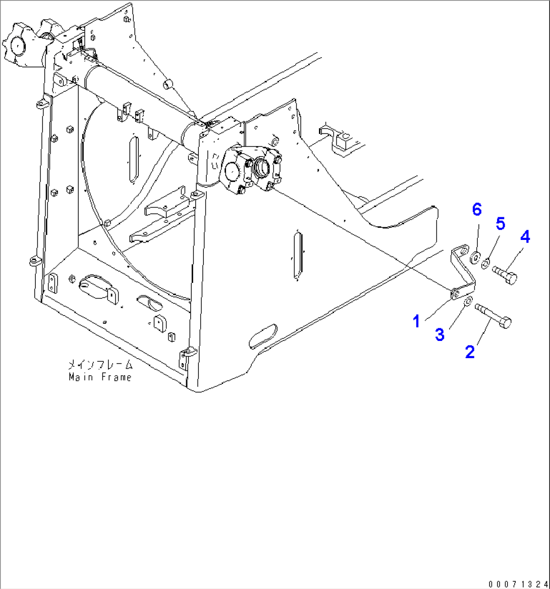 LIFT CYLINDER SUPPORT (FOR SCRAPER)(#80001-)