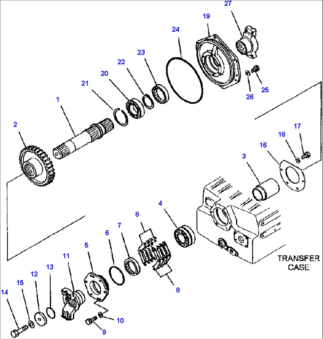 FIG NO. 2516 TRANSMISSION TRANSFER CASE LOWER OUTPUT GEARS