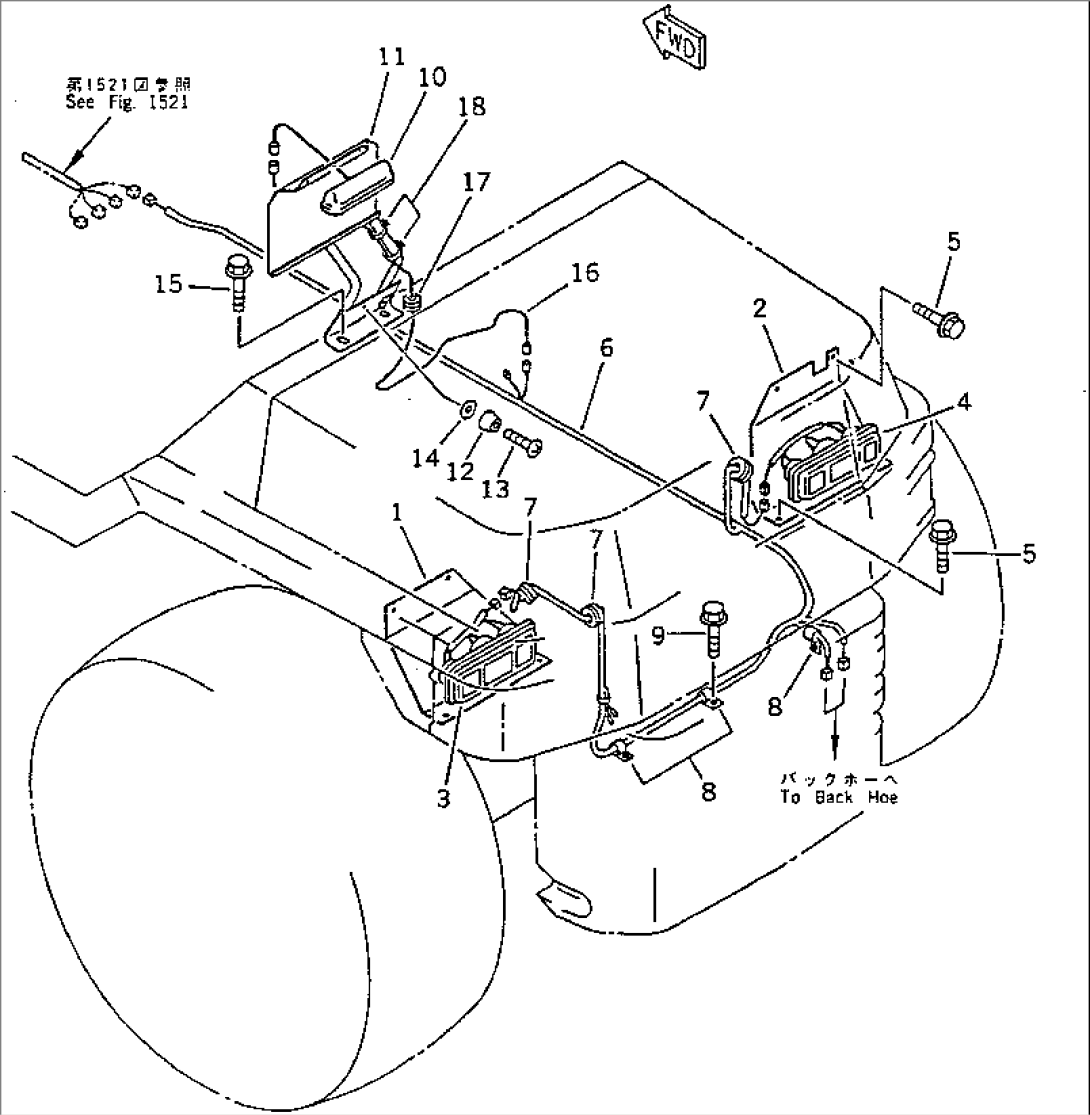 ELECTRICAL SYSTEM (REAR LINE) (FOR BACKHOE)