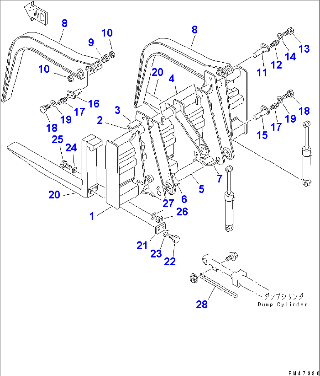 LOG LUMBER FORK GRAPPLE (1/2) (LOG LUMBER FORK GRAPPLE)(#50001-)