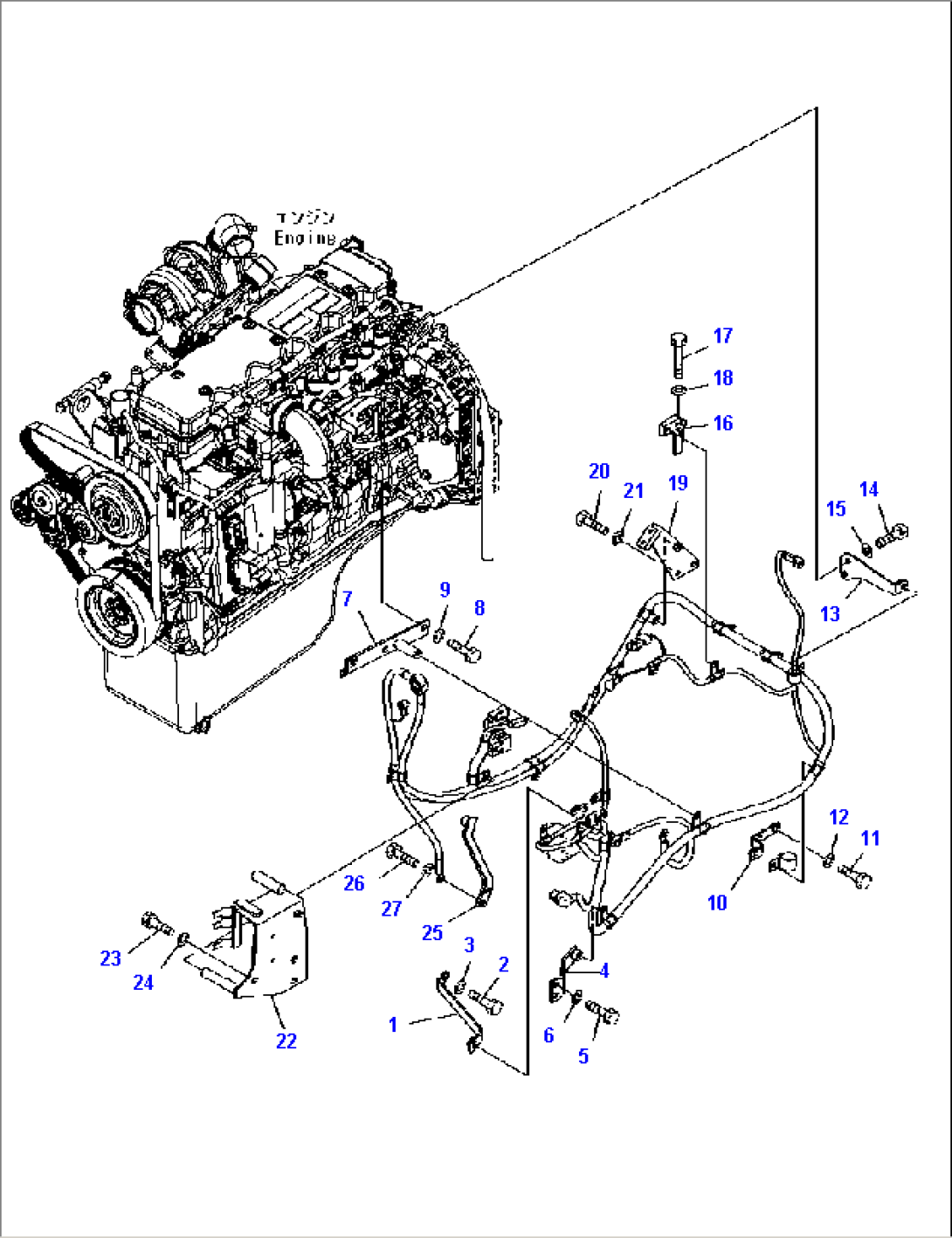 ENGINE WIRING (ENGINE BRACKET) (FOR POOR FUEL) (#B45994-)