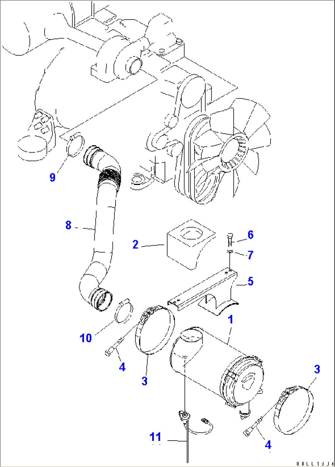 AIR CLEANER CONNECTION (WITH PRECLEANER)