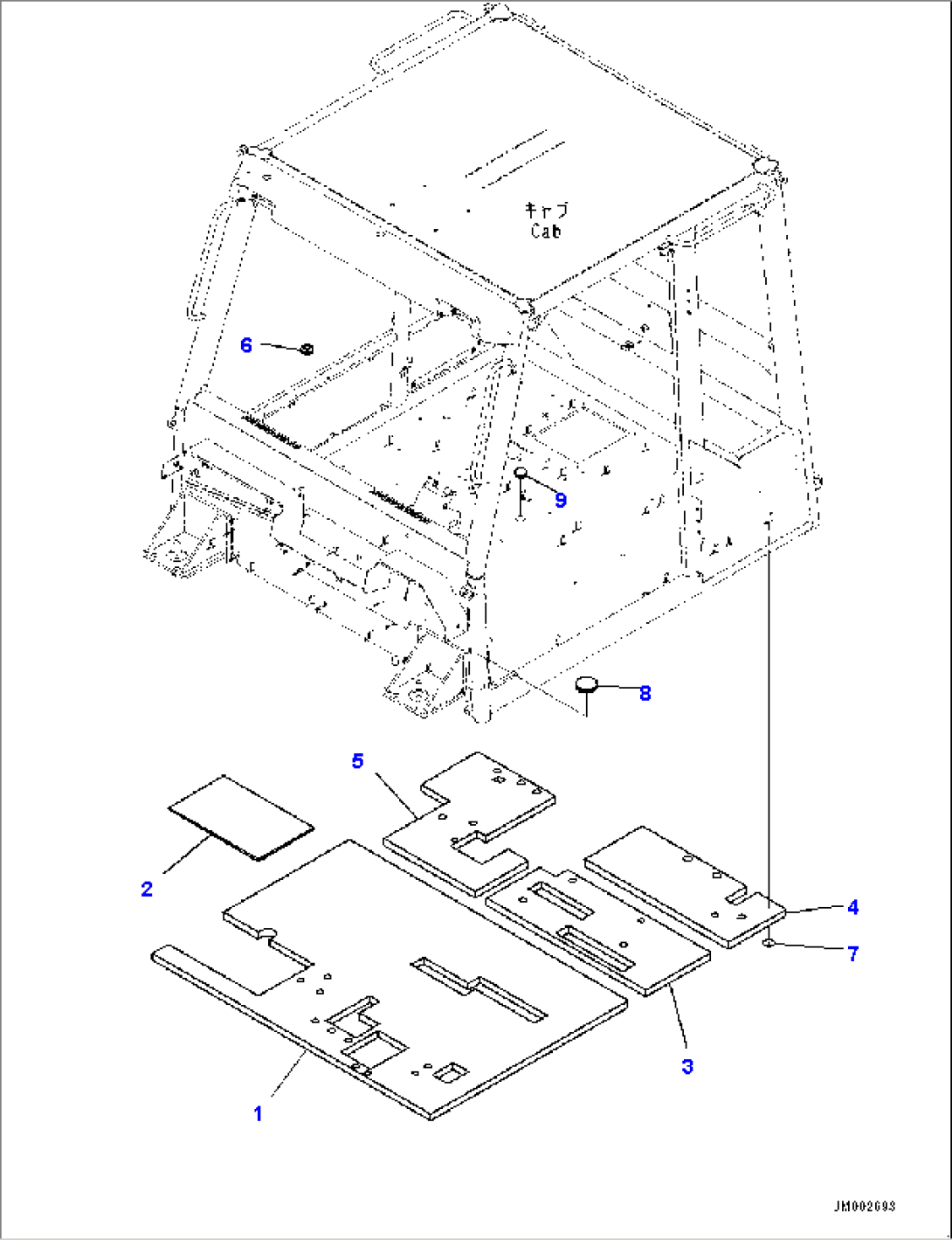 Cab, Floor, Under Sheet (#2906-)