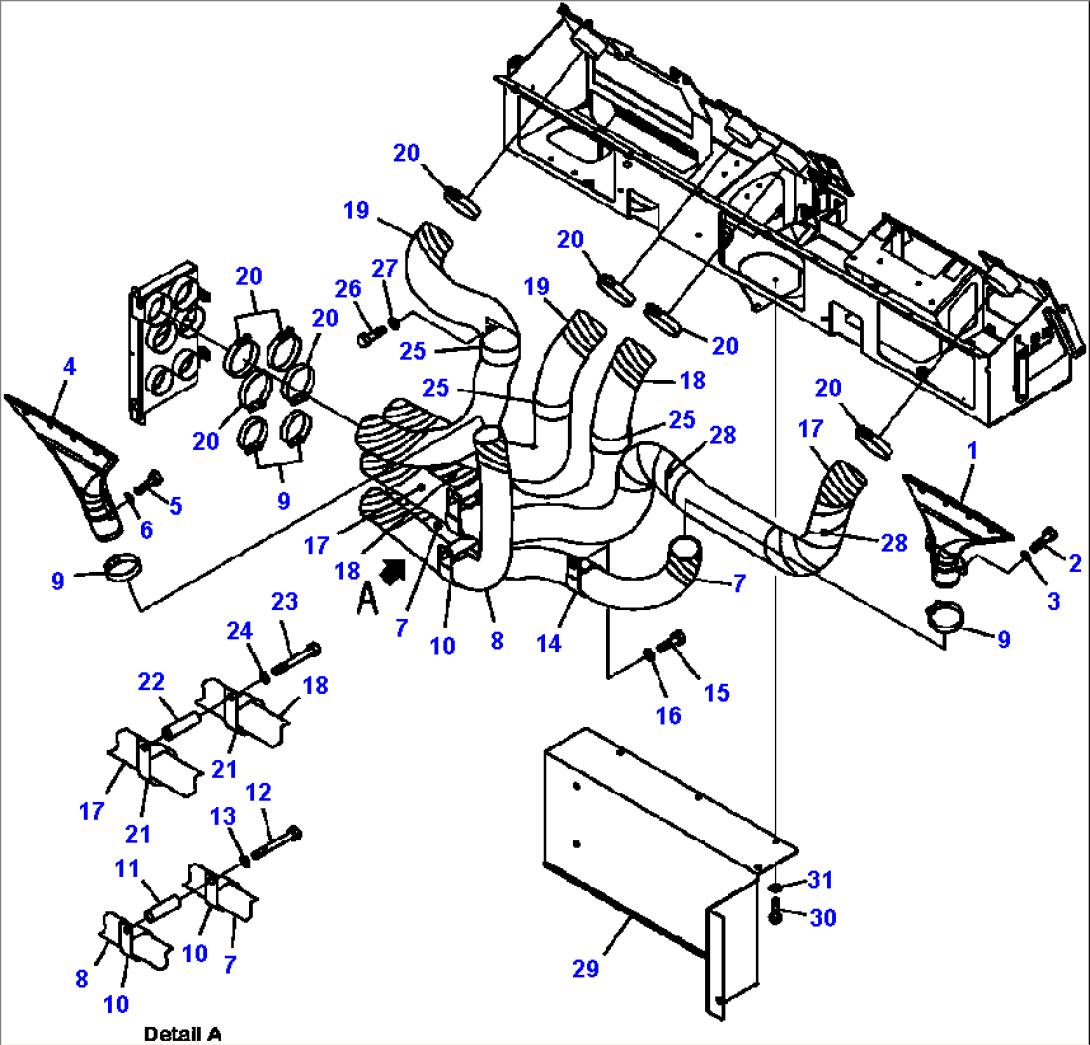 K0200-24B0 FLOOR AIR CONDITIONER DUCT FRONT