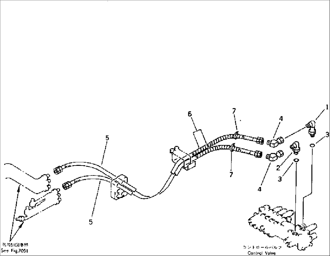 HYDRAULIC PIPING (ARM CYLINDER LINE) (CHASSIS SIDE)