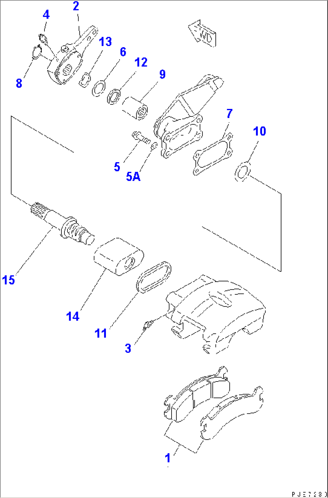 FRONT AXLE (PARKING BRAKE) (INNER PARTS)
