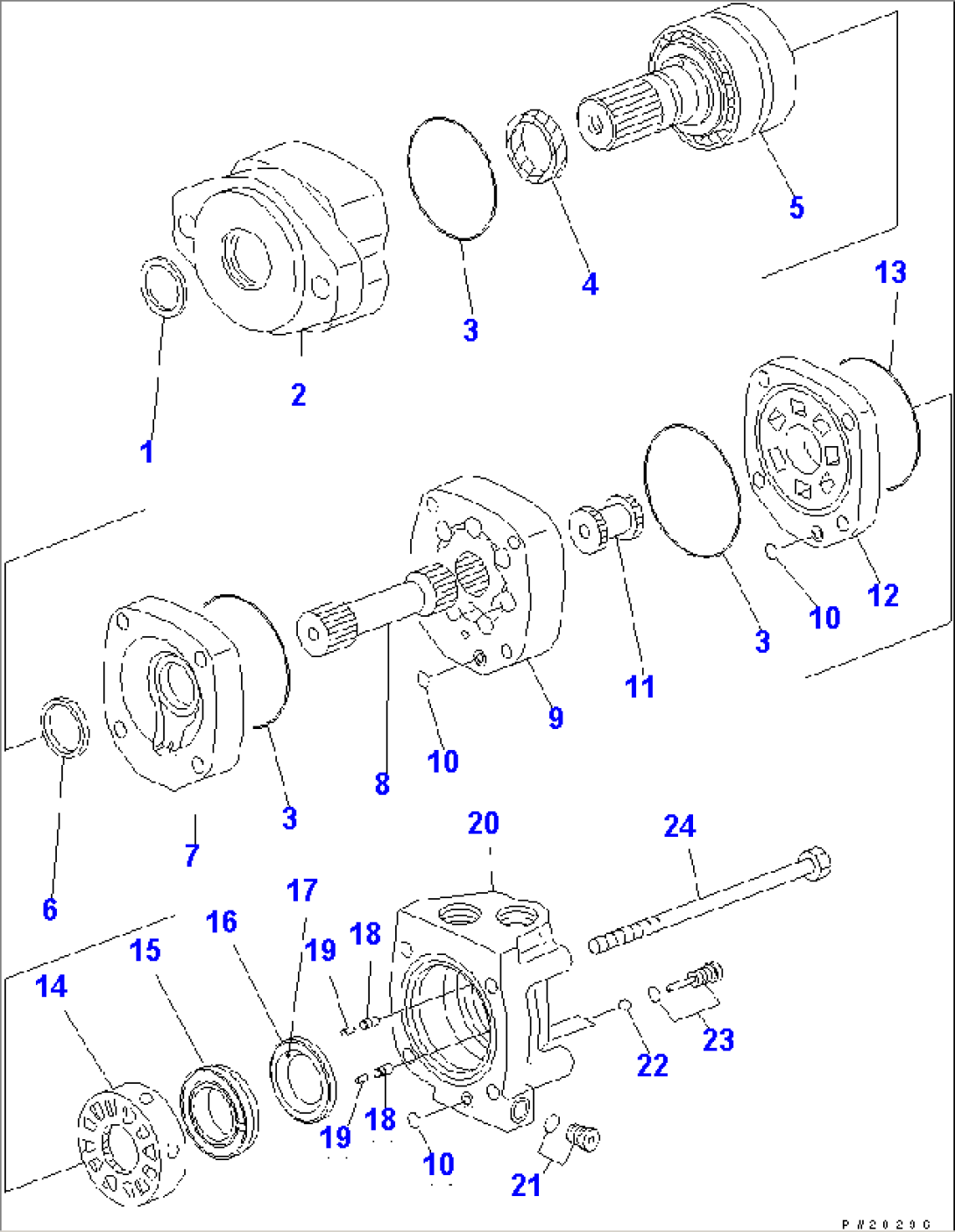 AFTER CUTTER MOTOR (INNER PARTS)(#1008-)