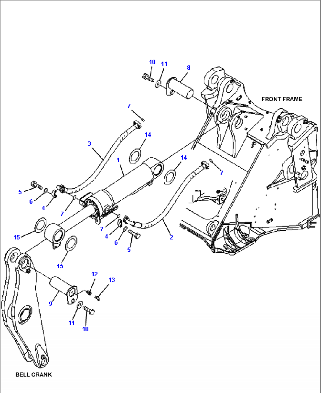 H4200-05A2 HYDRAULIC PIPING BUCKET CYLINDER HOSES