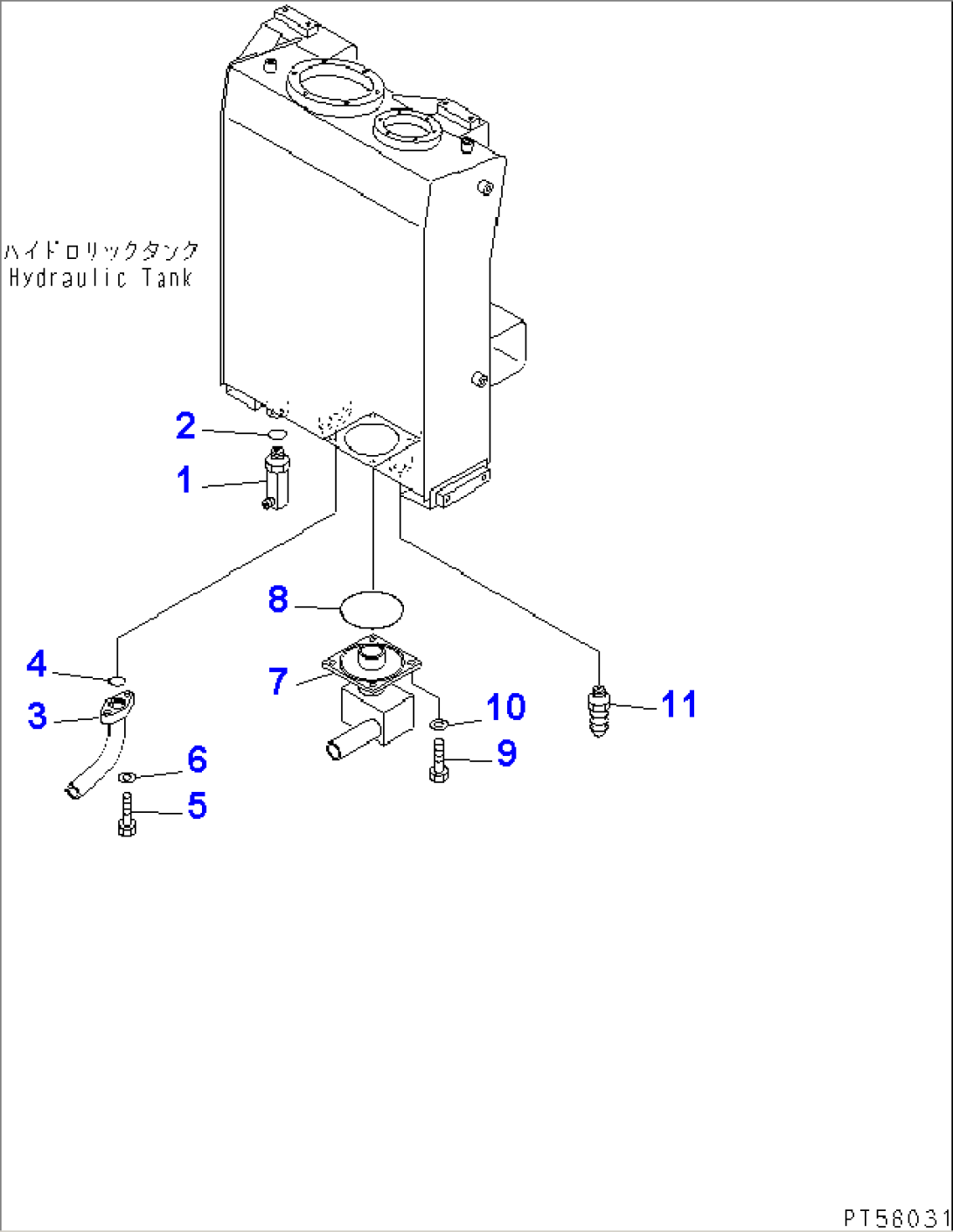 HYDRAULIC TANK (HOSE CONNECTING PARTS)