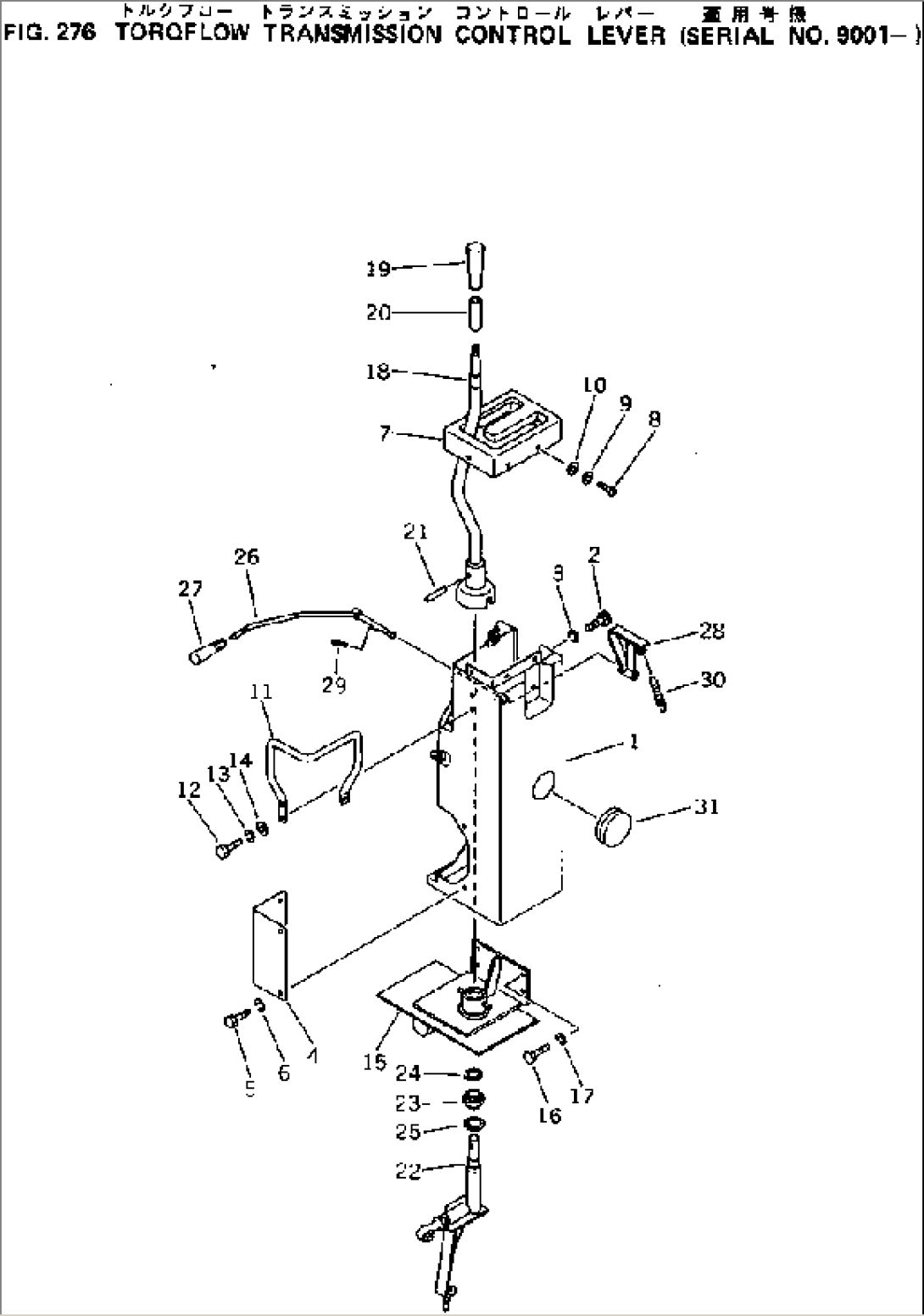 TORQFLOW TRANSMISSION CONTROL LEVER(#9001-)