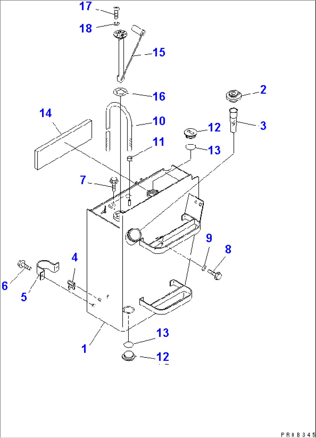 FUEL TANK (WITH TACHOGRAPH)(#11001-)