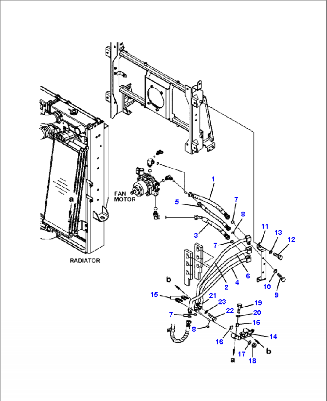 C0110-10A0 FAN MOTOR HYDRAULIC PIPING FROM FAN MOTOR